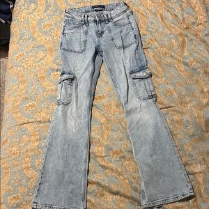 Aeropostale Blue Flare Wide Leg Jeans